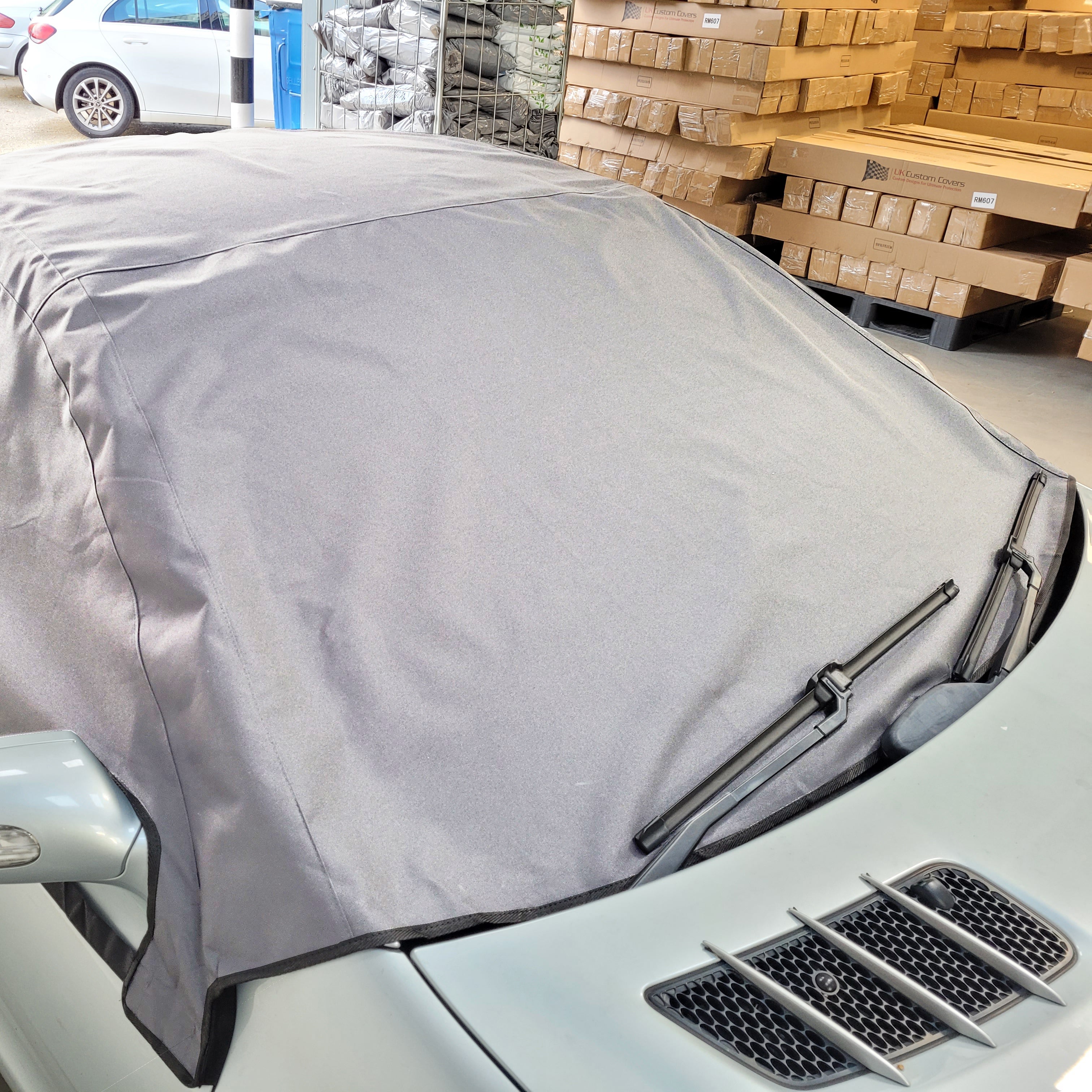 Demi-couverture de protection de toit rigide pour Mercedes SL (Classe SL)  R230 - 2001 à 2011 (579) - NOIR